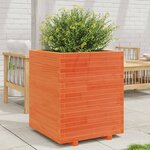 vidaXL Jardinière cire marron 60x60x72 5 cm bois de pin massif