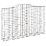 vidaXL Paniers à gabions arqués 8 Pièces 300x50x180/200 cm fer galvanisé