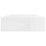 vidaXL Étagère murale avec 1 tiroir MDF Blanc Rangement de livres/DVD