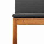 vidaXL Ensemble de banc de jardin 5 Pièces Marron Bois d'acacia massif