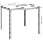 vidaXL Table de Jardin Beige 90 x 90 x 75 cm polyrotin