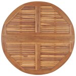 vidaXL Table à dîner de jardin pliable Ø110x75 cm Bois massif de teck