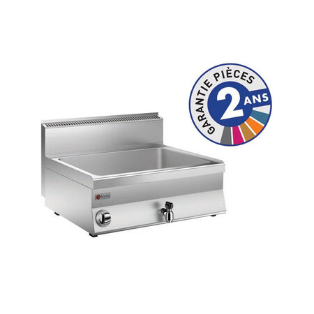 Bain marie électrique - 2 bacs gn 1/1 - gamme 650 - baron -  - acier inoxydable 800x650x295-490mm