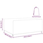 vidaXL Housse pour mobilier d'extérieur Noir 240 x 190 x 90 cm 210D