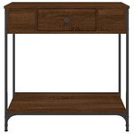 vidaXL Table console chêne marron 75x34 5x75 cm bois d'ingénierie