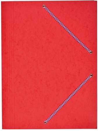 Chemise Carte Lustée 24 x 32 cm à rabats avec élastique Rouge COUTAL