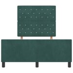 Cadre de Lit vidaXL Vert Foncé 120x200 cm Velours