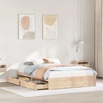 vidaXL Cadre de lit sans matelas 135x190 cm bois de pin massif