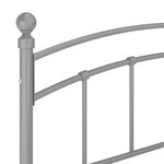 vidaXL Cadre de lit sans matelas gris métal 200x200 cm