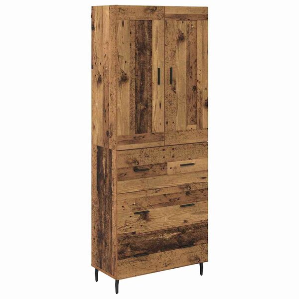 vidaXL Haut Armoire avec tiroir 2 Pièces Bois ancien Bois d'ingénierie