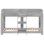 vidaXL Lit Superposé pour Enfants Gris Sonoma 75 x 190 cm