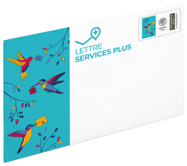 Prêt-à-Poster - Lettre verte suivie - 250g - Pochette XS - Colibri