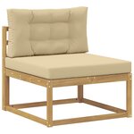 vidaXL Ensemble de canapés d'extérieur 9 pc Blanc et Beige