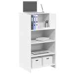 vidaXL Bureau de réception blanc 55x50x103 5 cm bois d'ingénierie