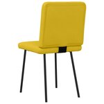 vidaXL Chaises à manger lot de 4 jaune velours