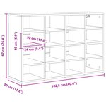 vidaXL Cabinet à chaussures Gris béton 103x30x51 cm Bois d'ingénierie