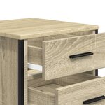vidaXL Tables de chevet 2 Pièces chêne sonoma 40x41x40 cm bois ingénierie