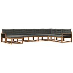 vidaXL Ensemble de canapés d'extérieur 8 Pièces Naturel et Anthracite
