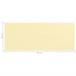 vidaXL Écran de balcon Beige 120x300 cm PEHD