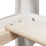 vidaXL Lit superposé avec toit blanc 90x200 cm bois de pin massif