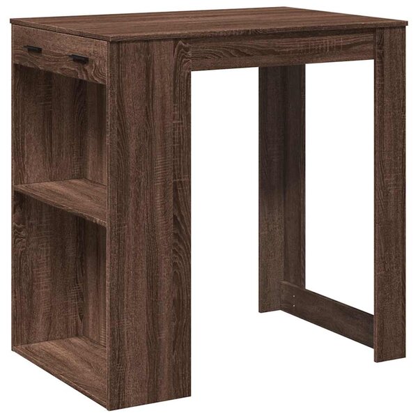 vidaXL Table de bar chêne marron 102x70x103 5 cm bois d'ingénierie