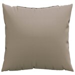 vidaXL Coussins de canapé lot de 4 taupe 40x40 cm tissu