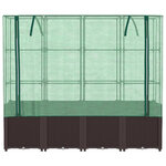 vidaXL Jardinière surélevée avec housse aspect rotin 160x40x153 cm