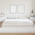 Cadre de lit au sol vidaXL Blanc 180x220 cm en bois massif de pin