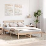 vidaXL Cadre de lit Marron 160 x 200 cm Bois de pin massif