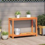 vidaXL Table de rempotage avec étagère cire marron bois massif de pin
