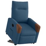 vidaXL Fauteuil inclinable électrique bleu tissu