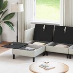 vidaXL Ensemble de meubles pour le salon 5 Pièces Crème Velours