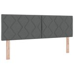 Lit Box Spring avec Matelas Gris Foncé 140x200 cm en Tissu