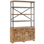 vidaXL Buffet avec étagères Bois de manguier massif 120x35x200 cm