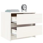 vidaXL Tables de chevet 2 Pièces blanc 40x31x35 5 cm bois de pin massif