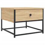 vidaXL Table basse chêne sonoma 51x51x40 cm bois d'ingénierie
