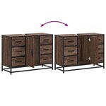 vidaXL Armoire lavabo de salle de bain chêne marron bois d'ingénierie