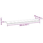 vidaXL Coussin de banc de jardin multicolore 200x50x4 cm tissu