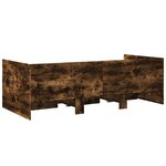 vidaXL Lit de jour avec tiroirs chêne fumé 90x190 cm bois d'ingénierie