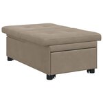 vidaXL Canapé-Lit avec coussin Taupe 67 x 194 x 82 cm Contreplaqué