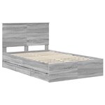 vidaXL Cadre de lit Gris Sonoma 120 x 200 cm Bois Ingénierie