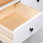 vidaXL Buffet Blanc 93x40x80 cm Pin Gamme Panama