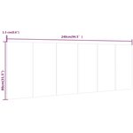vidaXL Tête de lit murale Noir 240x1 5x80 cm Bois d'ingénierie