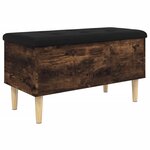 vidaXL Banc de rangement chêne fumé 82x42x46 cm bois d'ingénierie