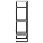 vidaXL Bibliothèque à 3 niveaux gris béton 40x30x105cm bois ingénierie
