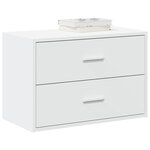 vidaXL Armoire avec 2 tiroirs blanc 60x31x40 cm bois d'ingénierie