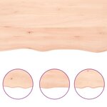 vidaXL Étagère murale 220x60x(2-4) cm bois de chêne massif non traité