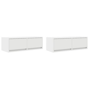 vidaXL Meubles TV 2 Pièces blanc 80x31x25 5 cm bois d'ingénierie