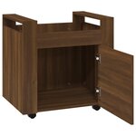 vidaXL Chariot de bureau Chêne marron 60x45x60 cm Bois d'ingénierie