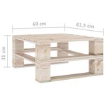 Vidaxl salon de jardin palette 5 pièces bois de pin
